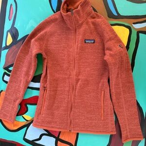 Patagonia Rust Zip-Up Sweater